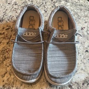 Hey Dude Wally Gray Linen Stone size 2